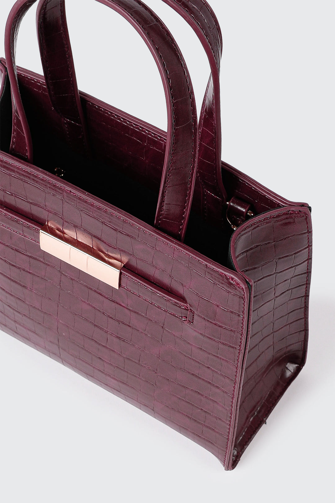 Croc Embossed Small Tote