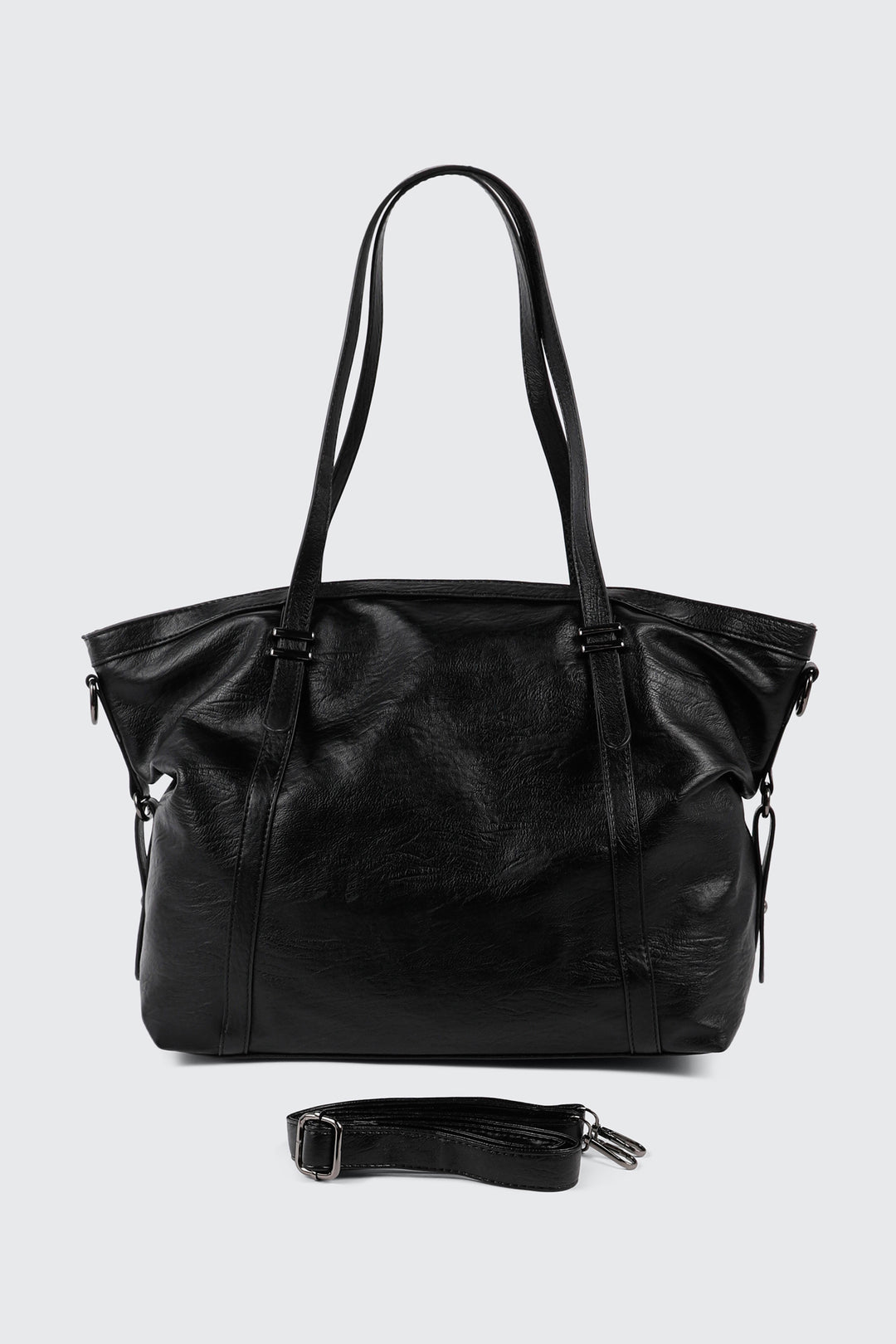 Slouchy Faux Leather Tote