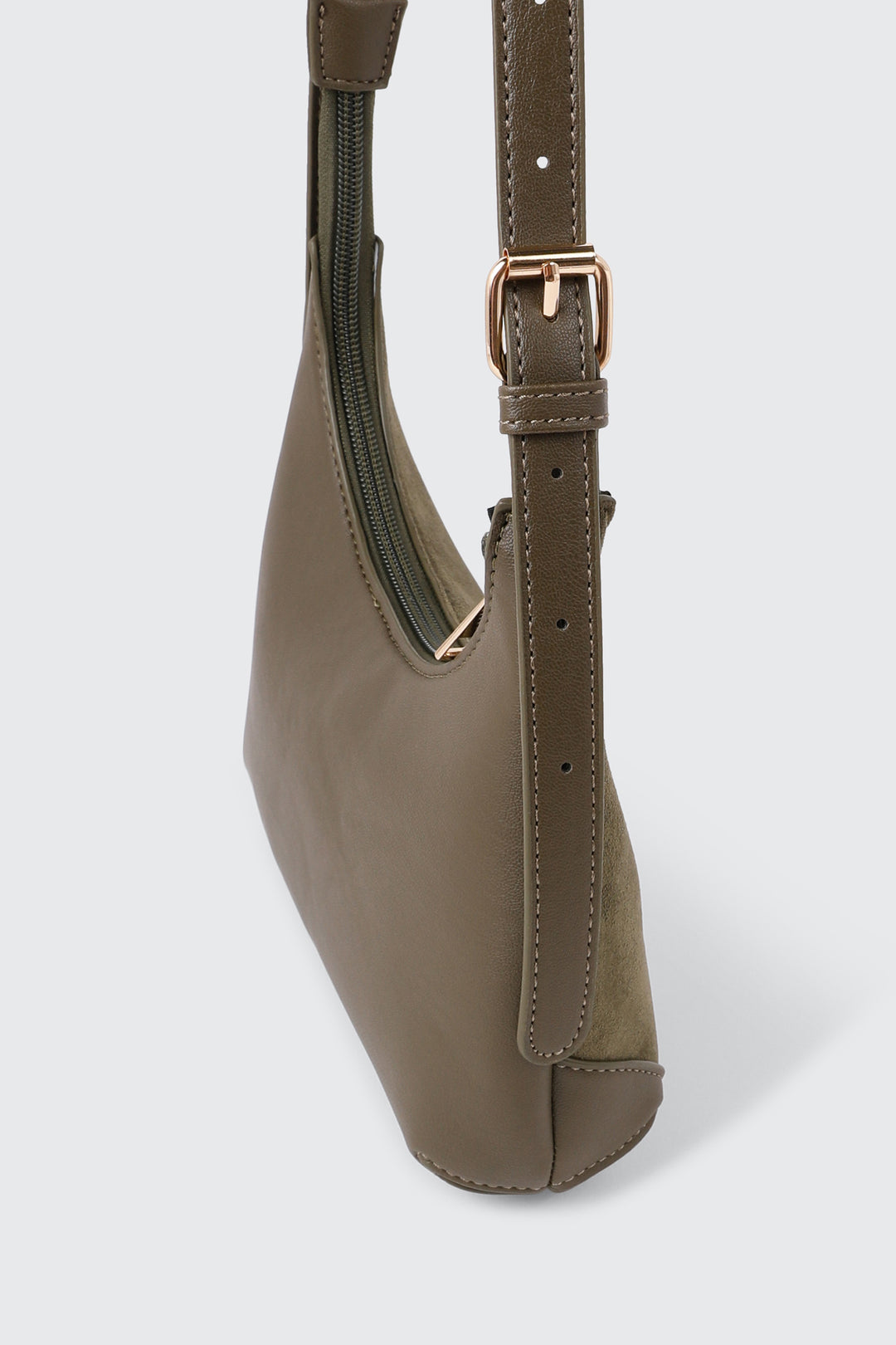 Faux Suede Shoulder Bag