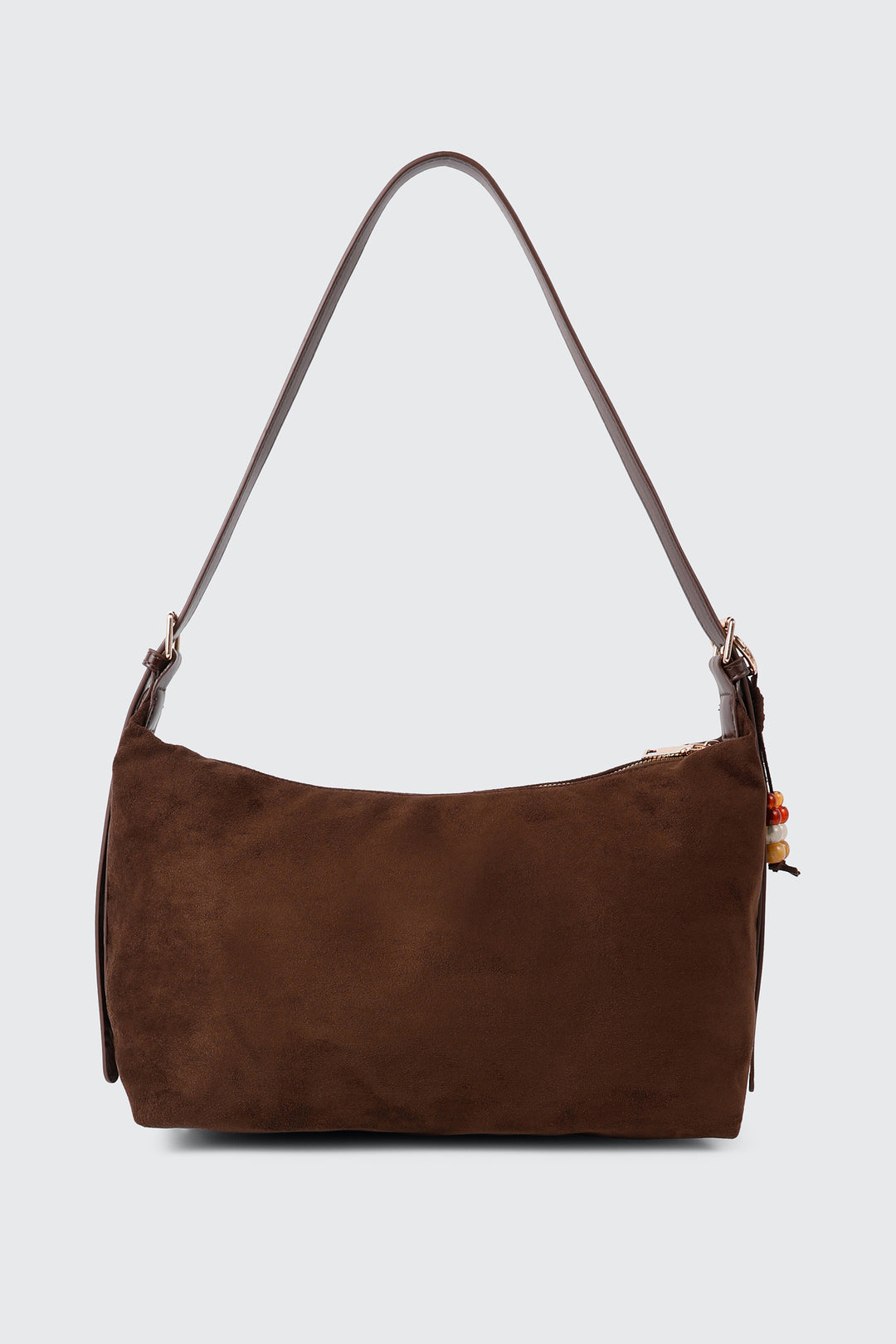 Suede Small Tote with Beads
