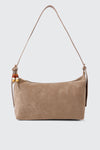 Suede Small Tote with Beads