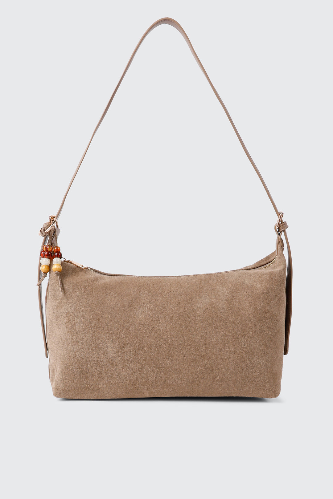 Suede Small Tote with Beads