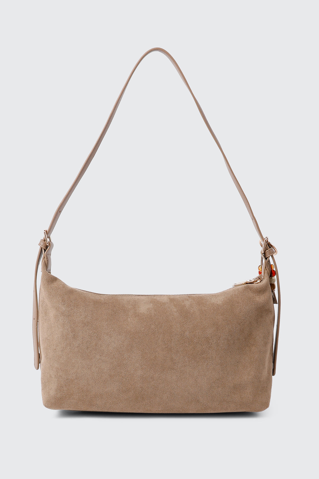 Suede Small Tote with Beads