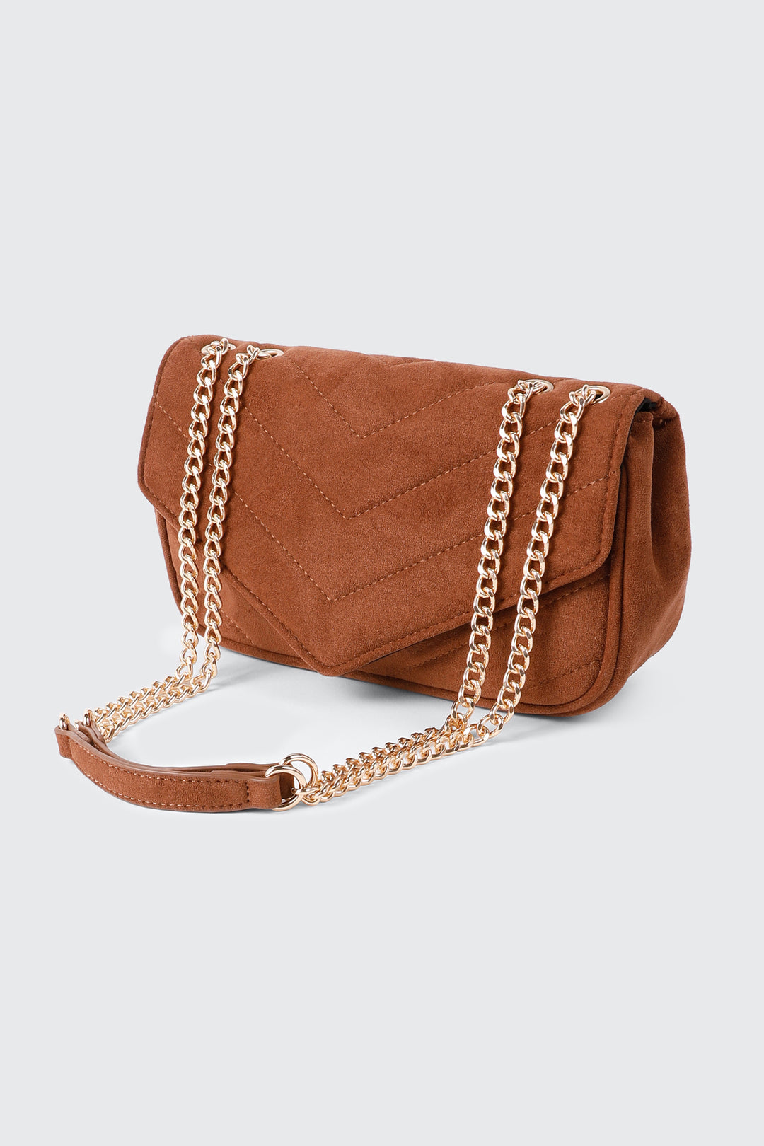 Smooth Faux Suede Crossbody Bag