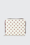 Compact Polka Dot Zip Wallet