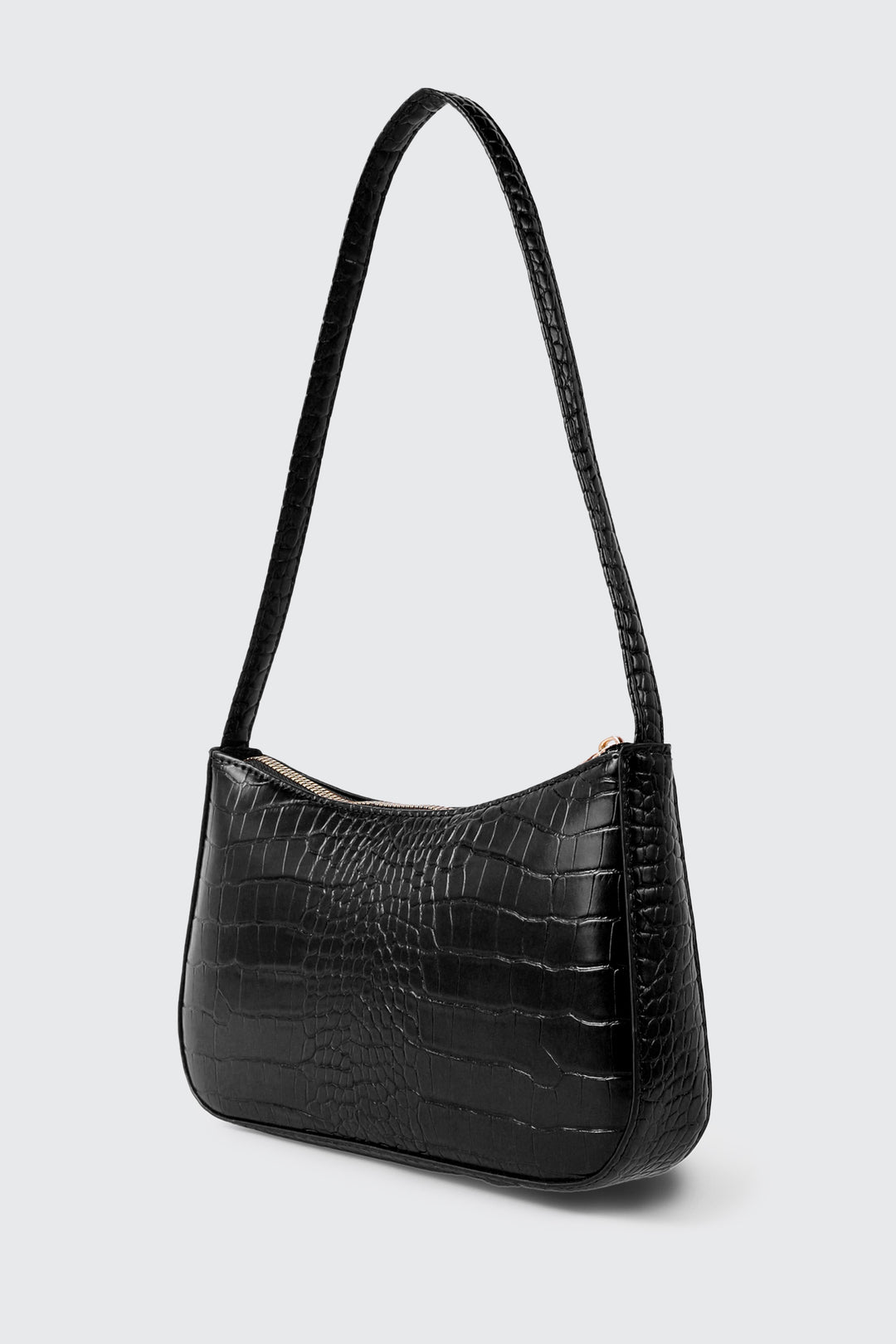 Sac d'épaule embossé croco