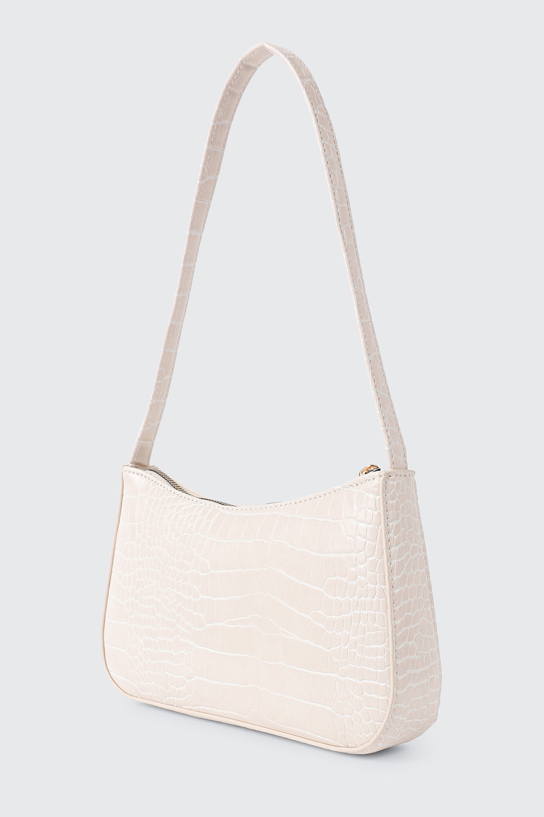 Sac d'épaule embossé croco