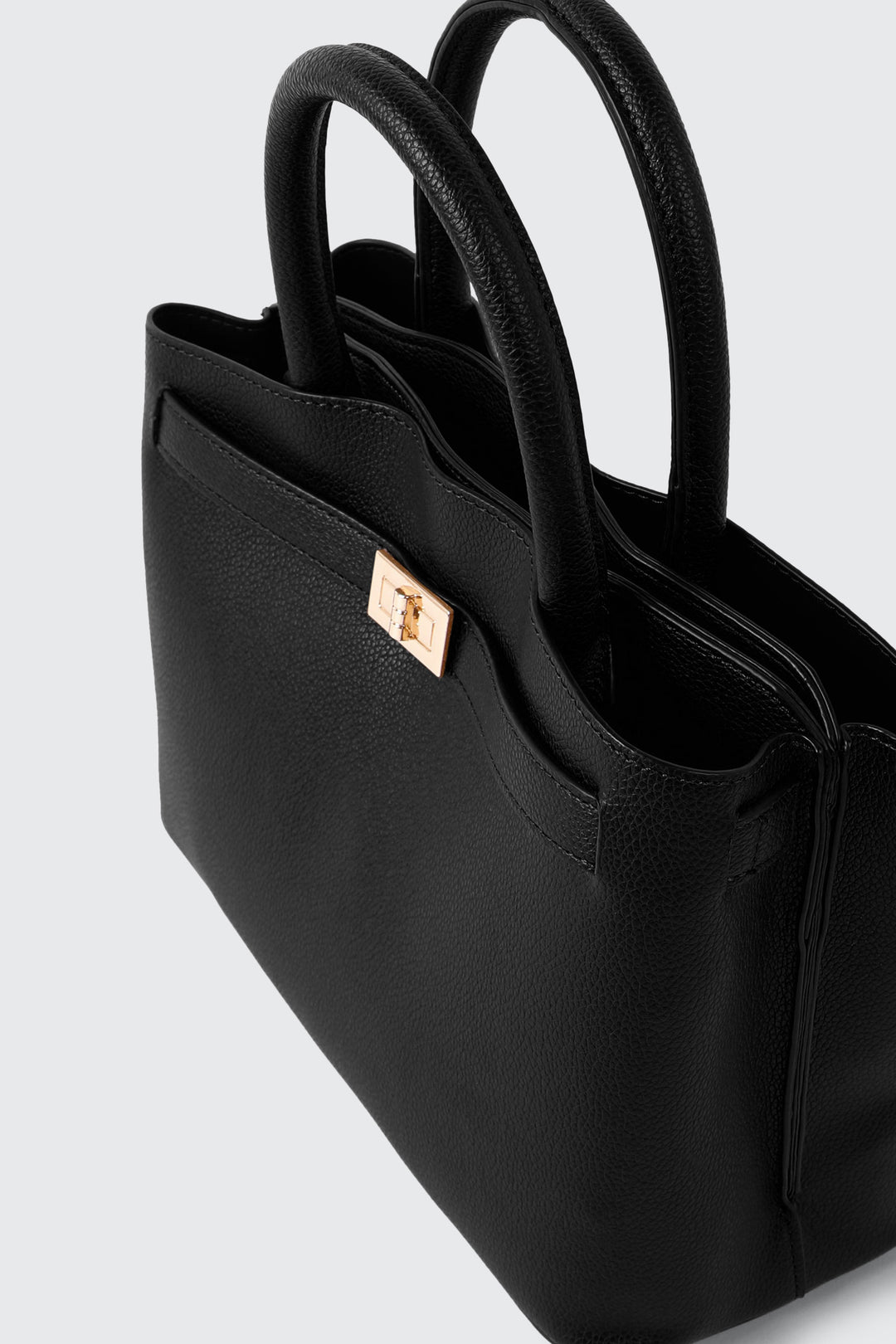 Structured Pebbled Tote Bag