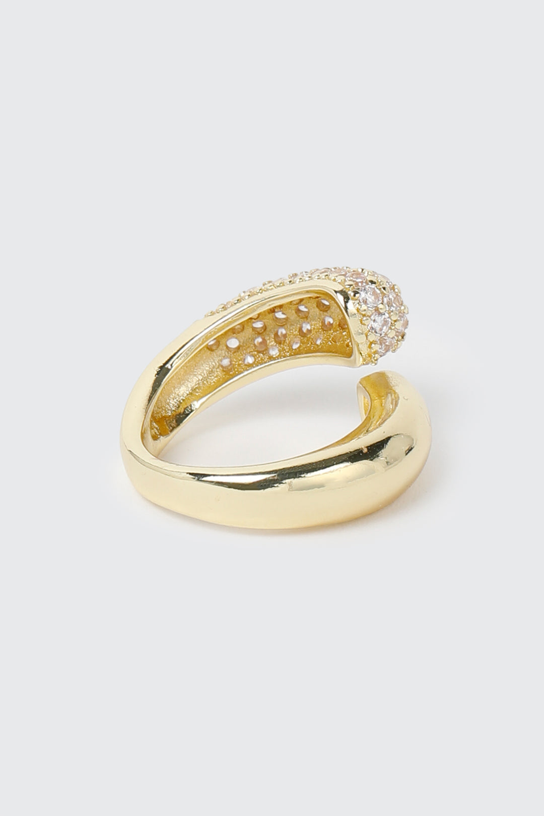 14K Gold Plated Cubic Zirconia Twist Ring