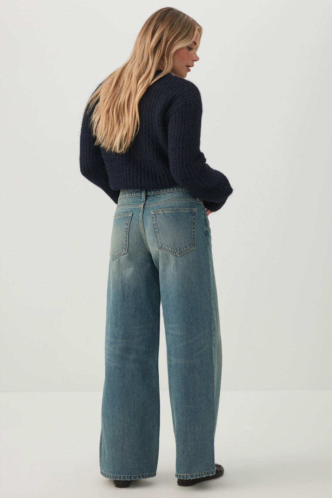 The Off-Duty Fit Low Rise Wide Leg Jean