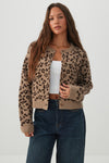 Cardigan jacquard à imprimé léopard MODERAKNIT™