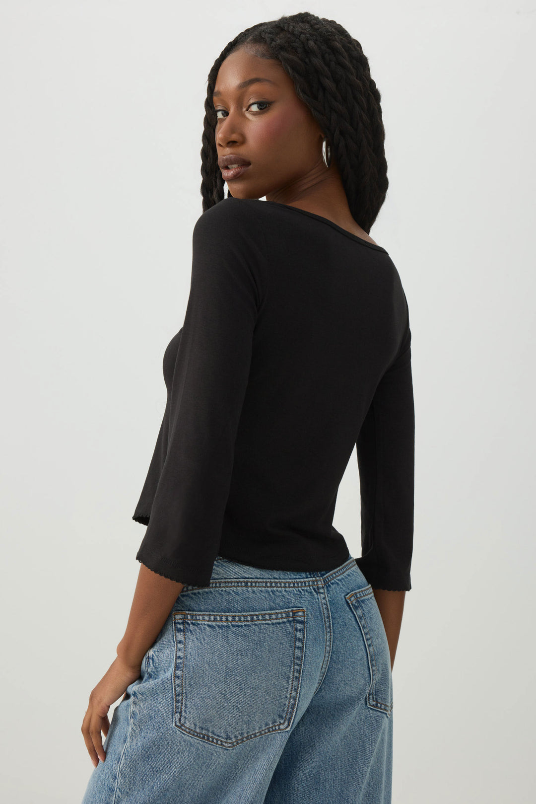 Cropped Fine Rib Top