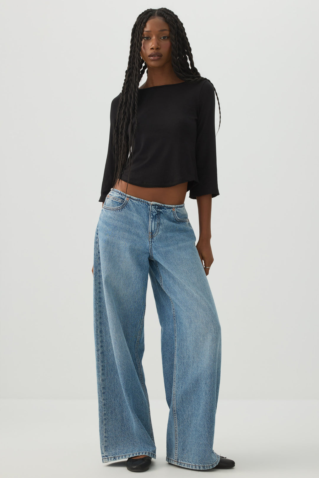Cropped Fine Rib Top