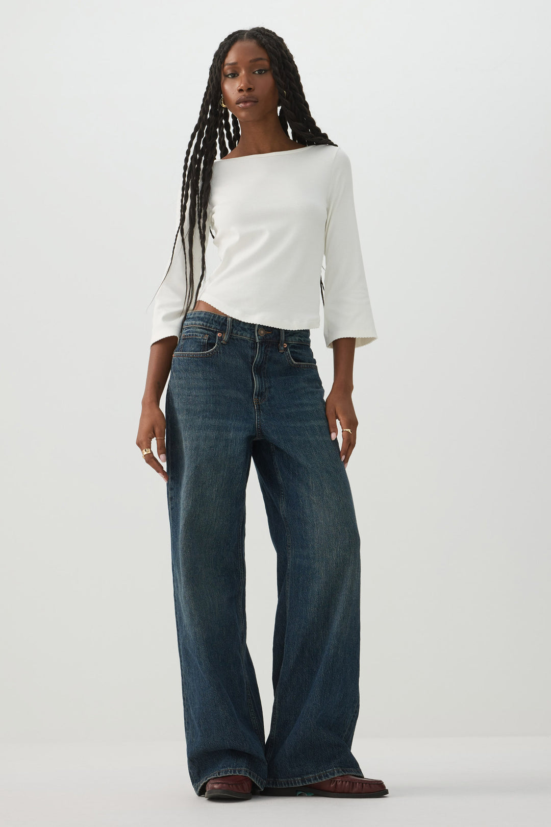 Cropped Fine Rib Top
