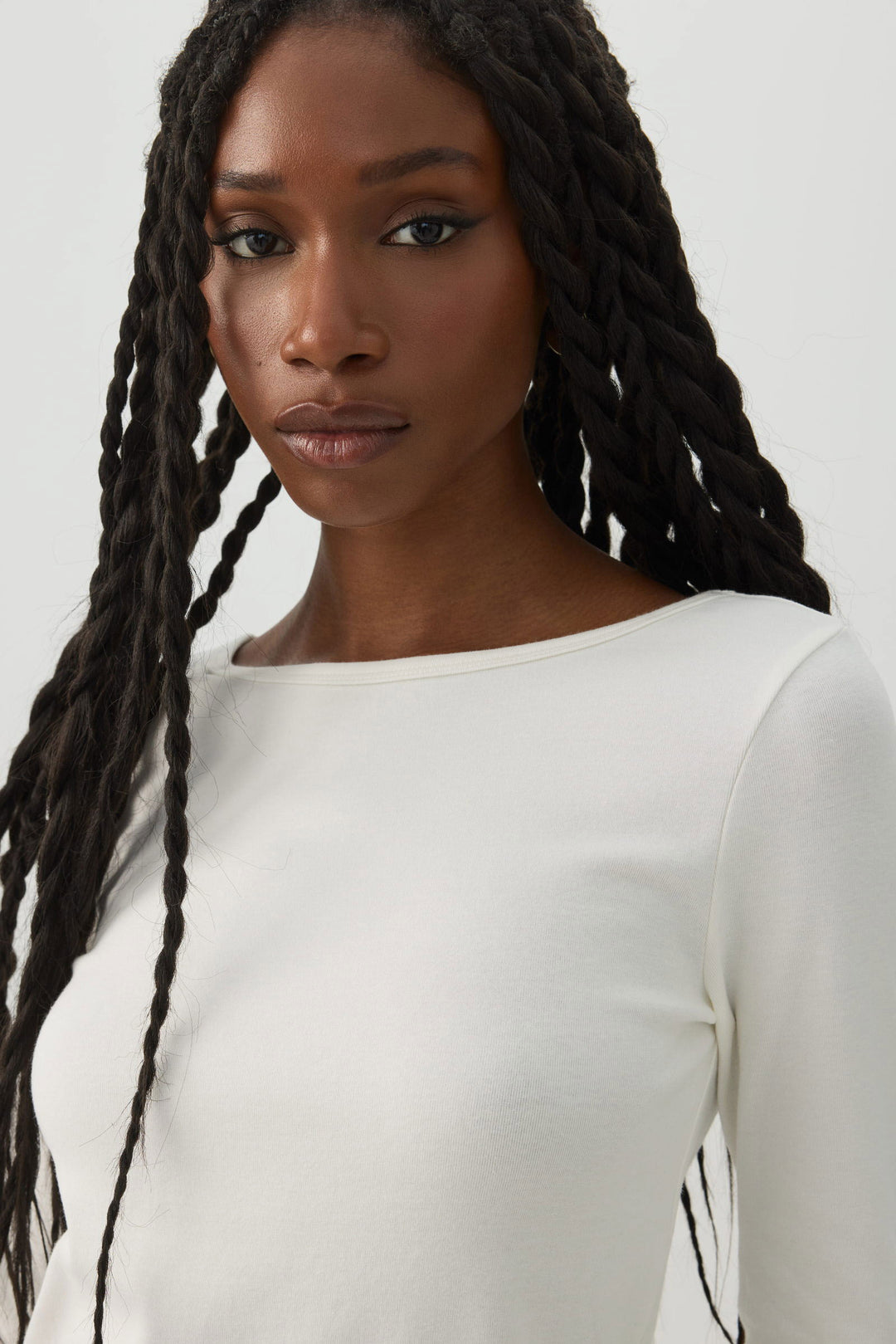 Cropped Fine Rib Top