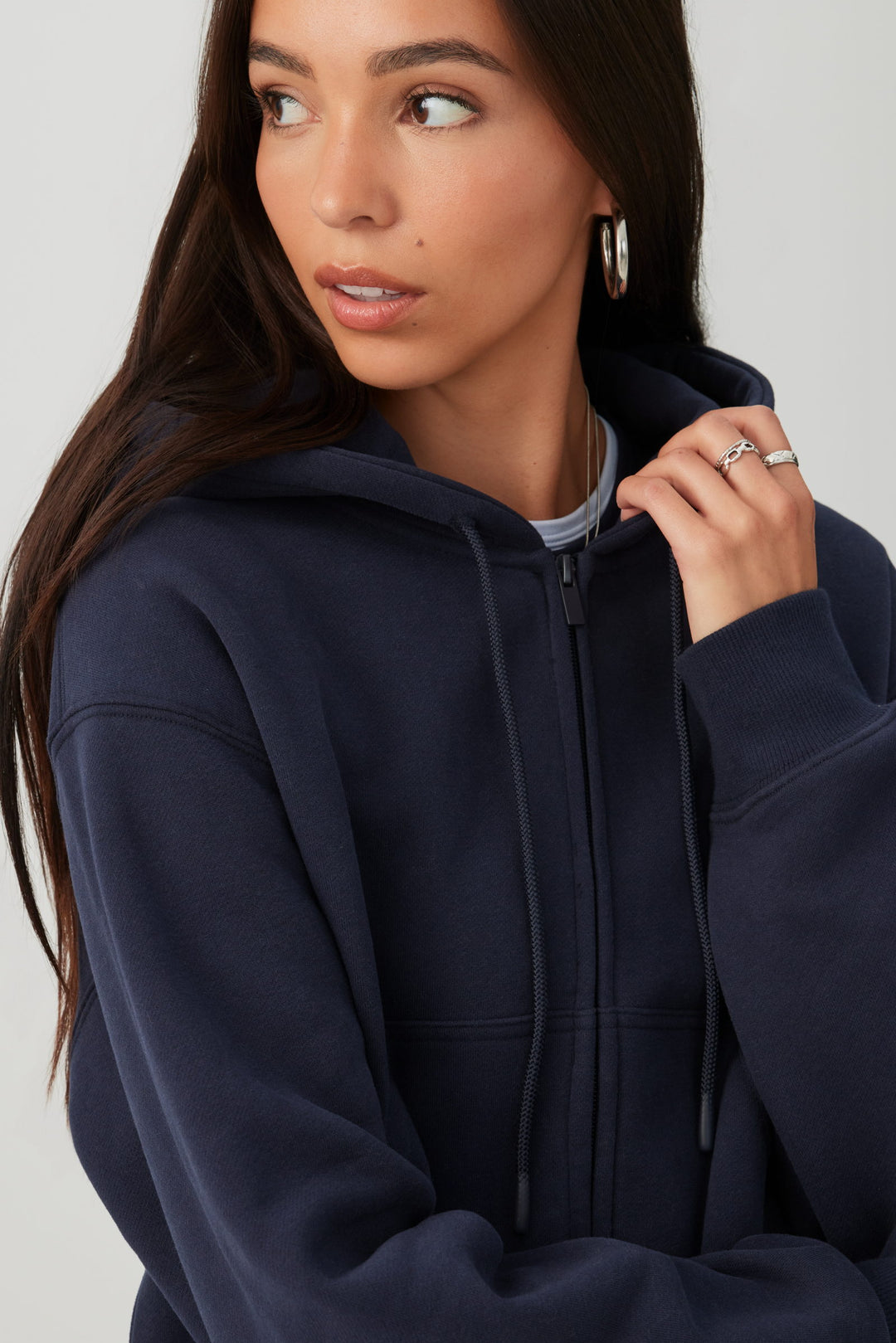 MADESOFT™ Fleece Short Zip Up Hoodie