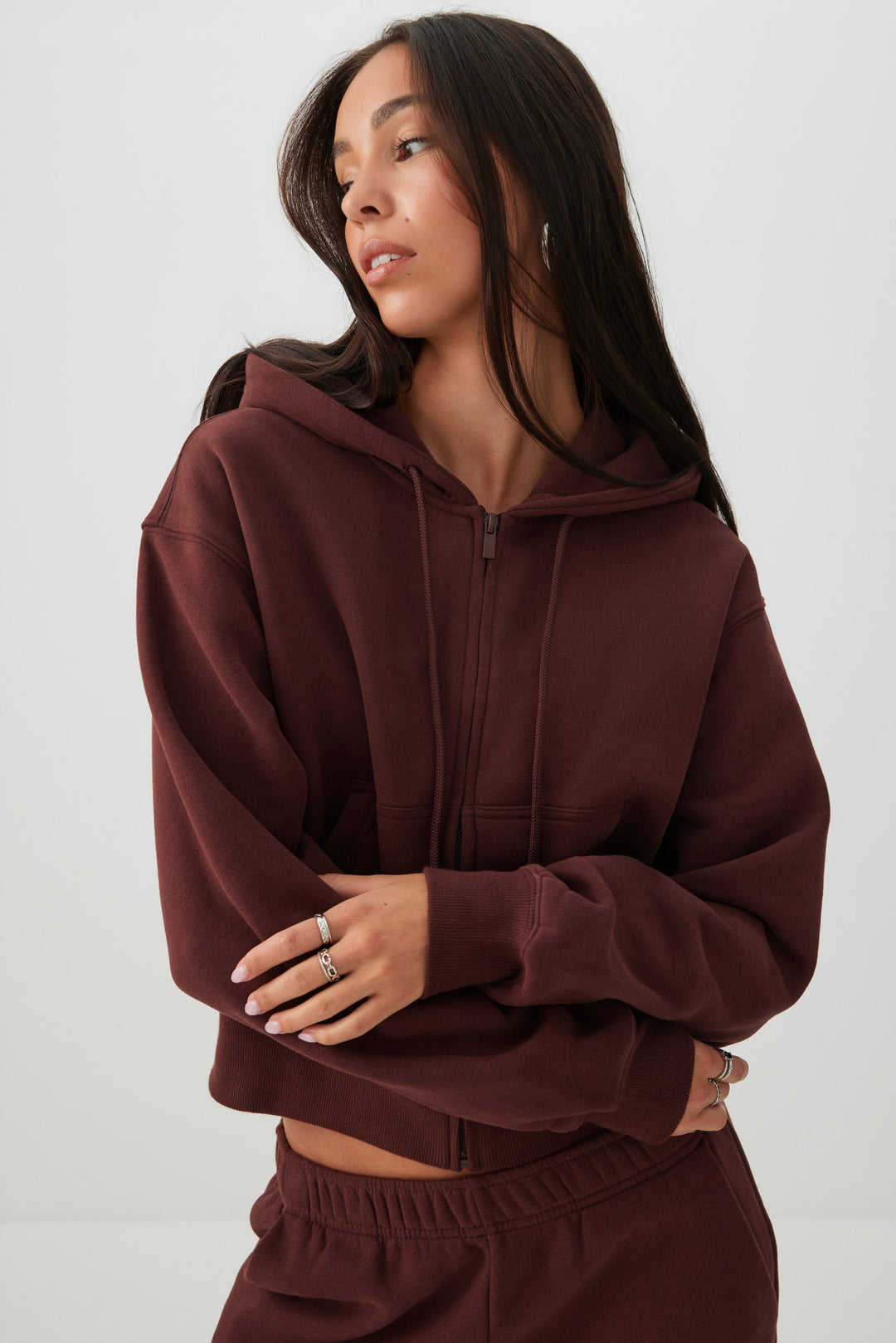 MADESOFT™ Fleece Short Zip Up Hoodie