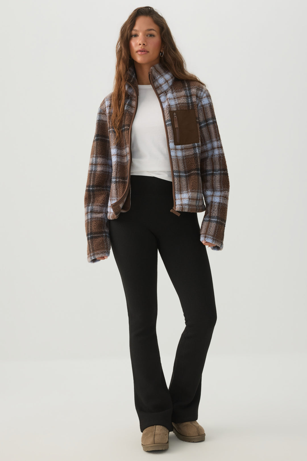 Faux Fur Lined Flare Leggings