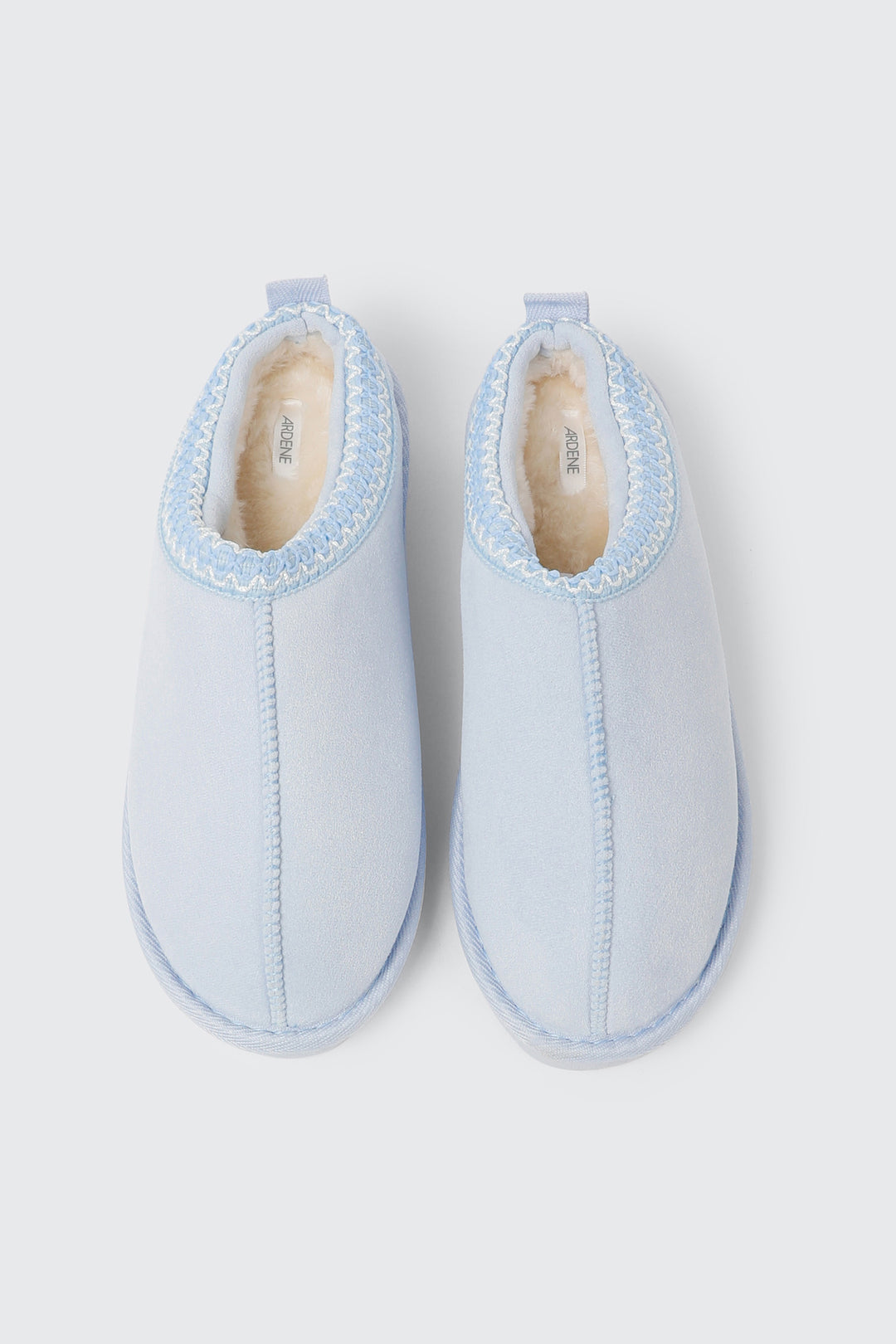 Faux Suede Lined Mule Slippers