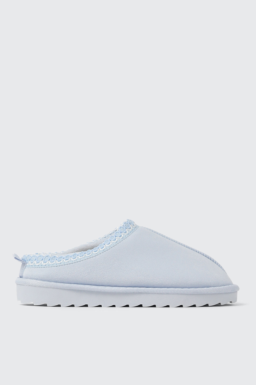 Faux Suede Lined Mule Slippers