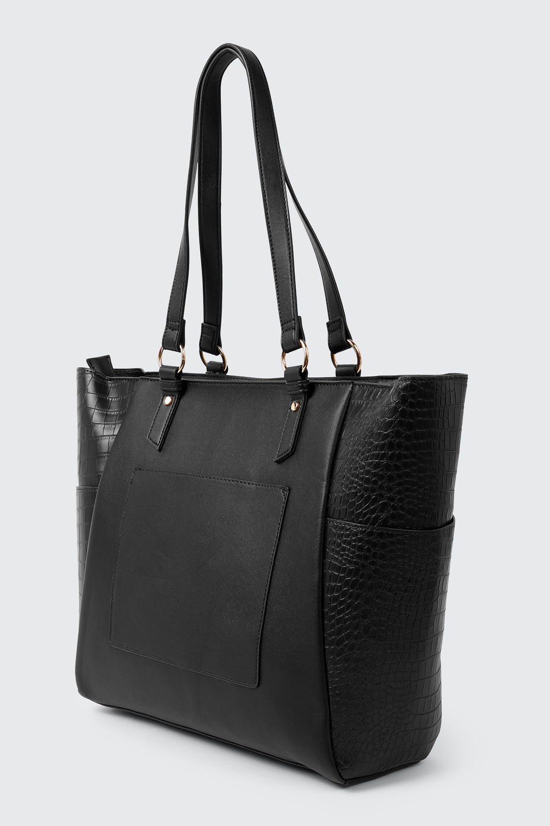 Large Faux Leather Shoulder Bag