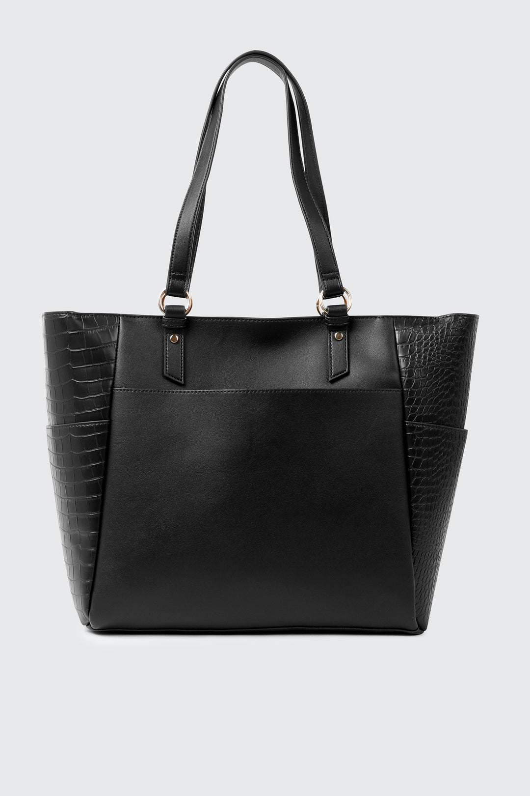 Large Faux Leather Shoulder Bag