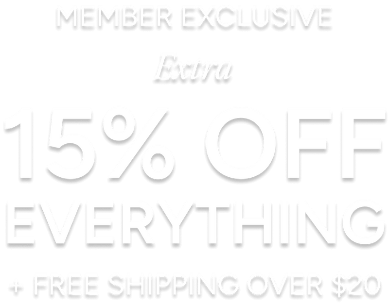 Extra 15% Off Everything + Free Shipping Over $20